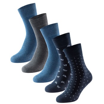 Schiesser 5-pack Men Blue Bird Socks