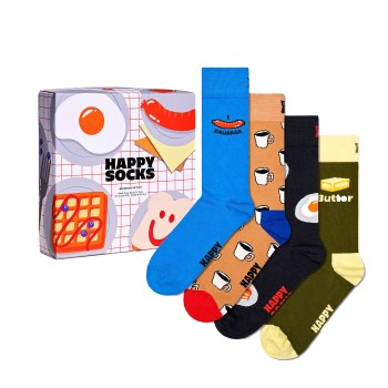 Happy socks 4-pack Breakfast Gift Set