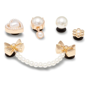 Crocs 5-pack Jibbitz Pearly Gold