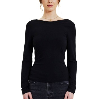 Bread and Boxers Long Sleeve Scoop Back Shirt