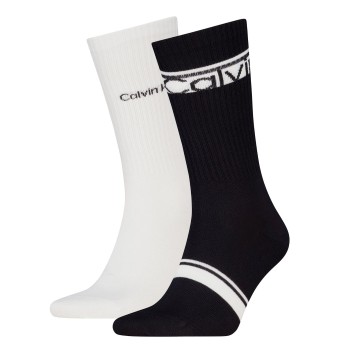 Calvin Klein 2-pack Cotton Logo Stripe Crew Socks
