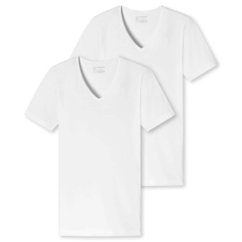 Schiesser 2-pack Organic Cotton V-Neck 3XL-4XL