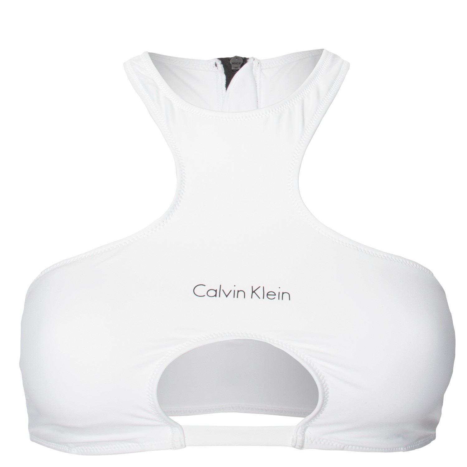 Calvin Klein Core Neo Bikini Zip Back Crop Top-RP