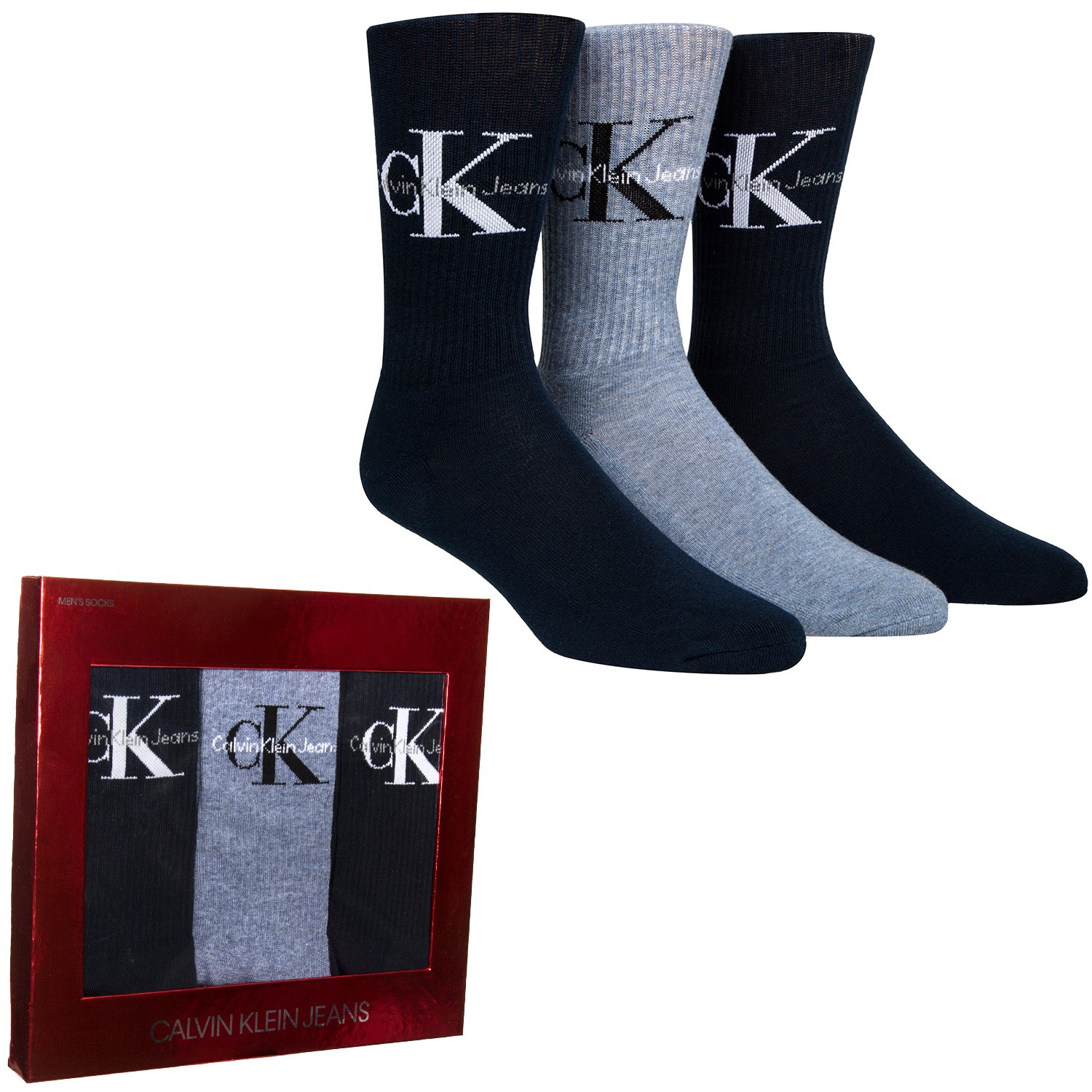 Calvin Klein Domini Retro Logo Socks Gift Box