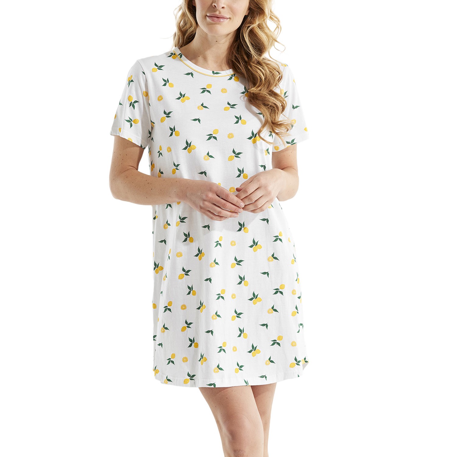 Damella Lemon Short Sleeve Nightdress