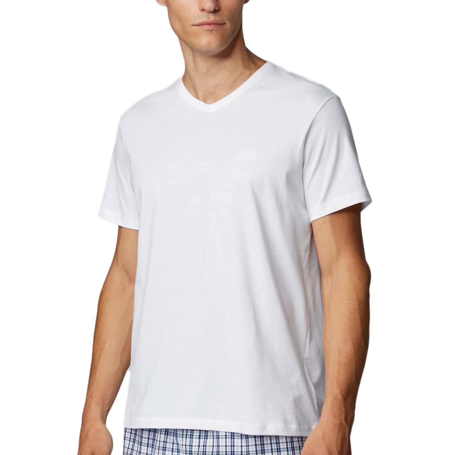 BOSS Relaxed Cotton Fit V-Neck T-shirt
