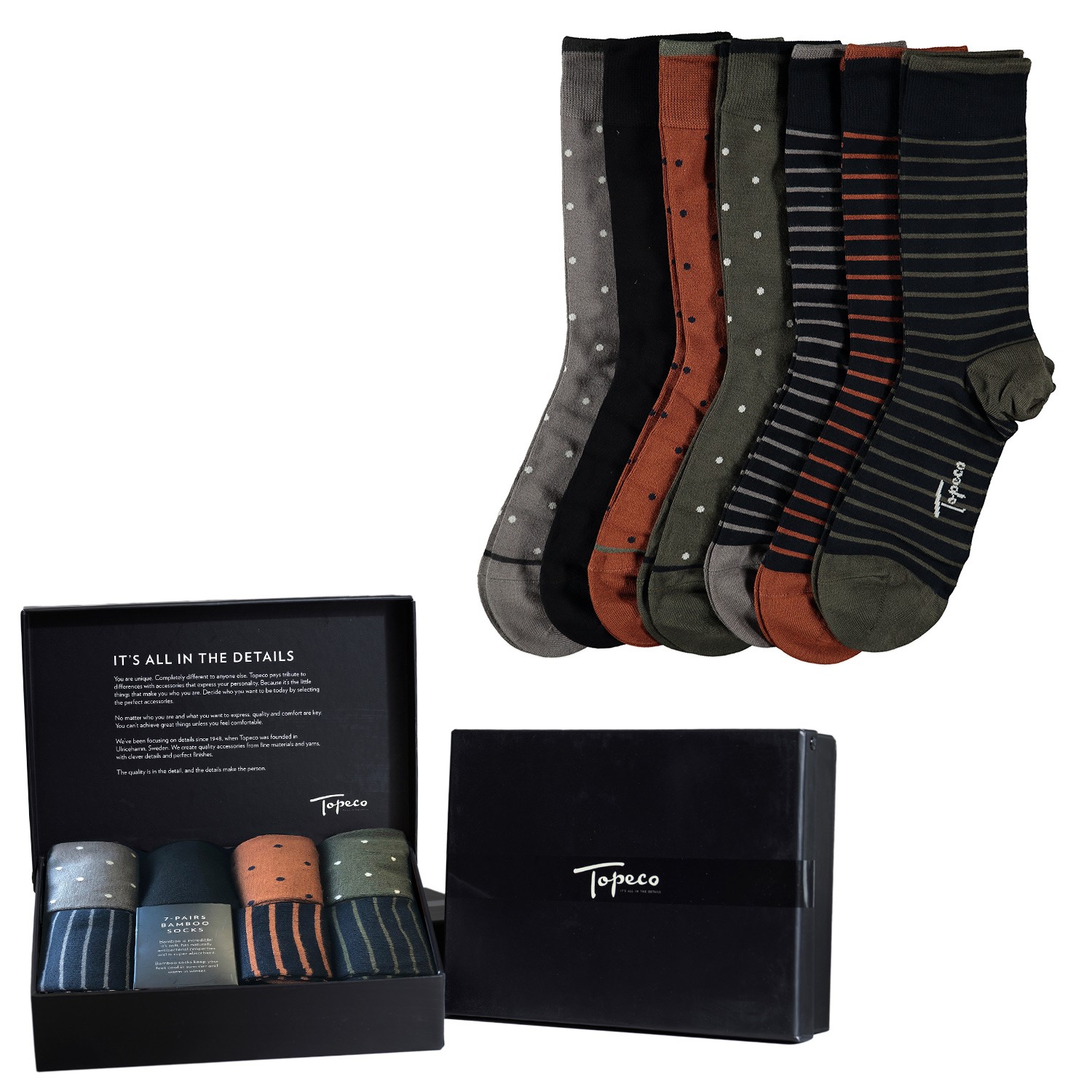 Topeco Men Bamboo Socks Gift Box