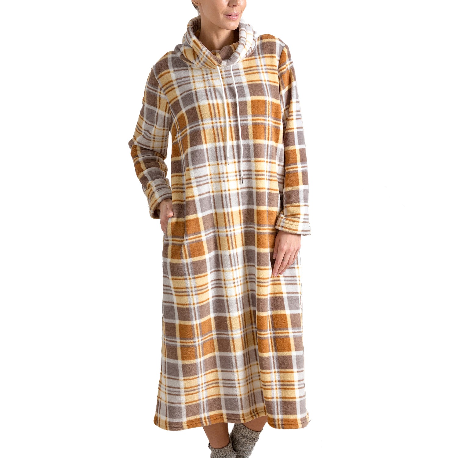 Trofe Check Dress Silk Fleece 