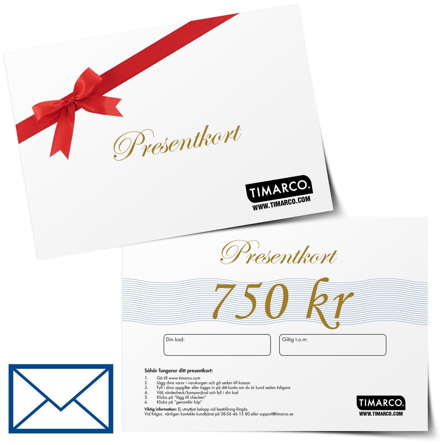 Presentkort 750 kronor Papper
