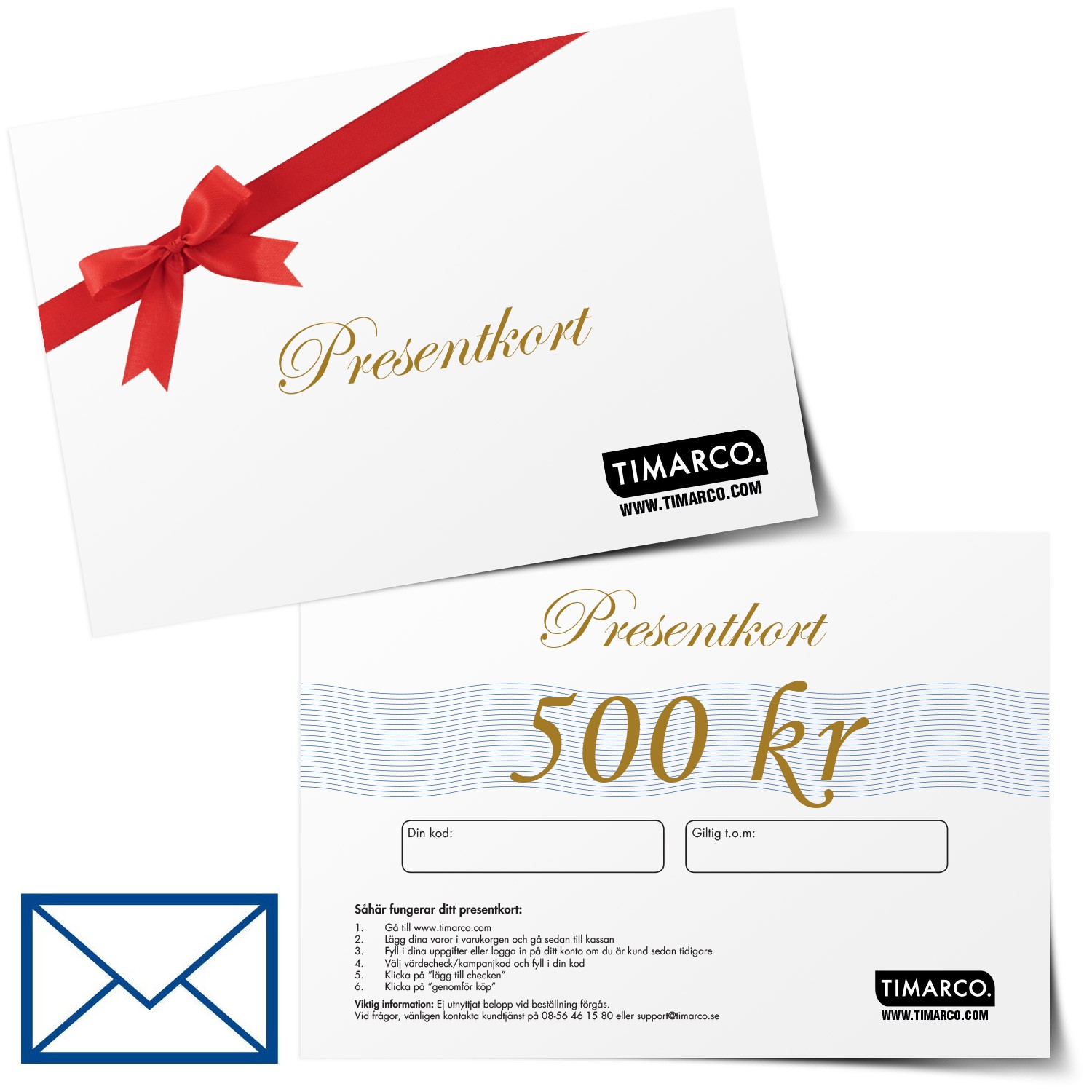 Presentkort 500 kronor Papper