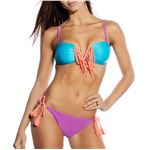 Seekers Bandeau Bikini Set Fringed Magneta