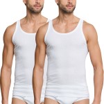 2-Pack Schiesser Essentials Double Rib Undershirts