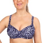 Damella Sophia Navy Crackle Underwire Bikini Bra