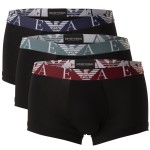 3-Pack Emporio Armani Monogram Cotton Trunks