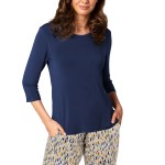 Lady Avenue Bamboo Pyjamas Three Quarter Sleeve 