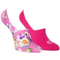 2-Pack Calvin Klein Abby Floral Print Sneaker Socks