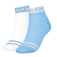 2-Pack Calvin Klein Logo Welt Quarter Socks 
