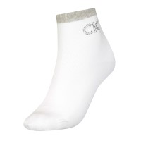 Calvin Klein Women Big Crystal Logo Short Sock Calvin Klein Women Big Crystal Logo Short Sock