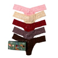 5-Pack Hanky Panky Signature Lace Low Rise Thong 5-Pack Hanky Panky Signature Lace Low Rise Thong