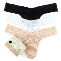 3-Pack Hanky Panky Cotton Low Rise Thong  3-Pack Hanky Panky Cotton Low Rise Thong