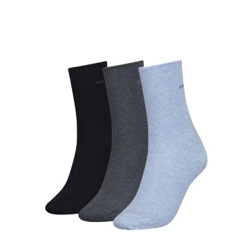 3-Pack Calvin Klein Emma Roll Top Crew Socks