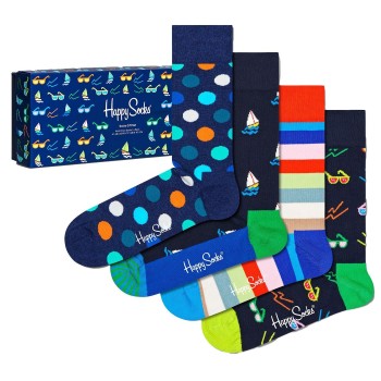 4-Pack Happy Socks Navy Gift Box 650