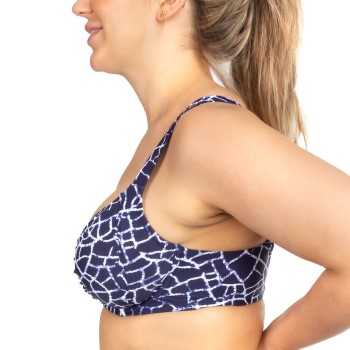 Damella Sophia Navy Crackle Underwire Bikini Bra