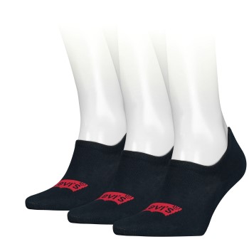 3-Pack Levis Footie High Rise Batwing Logo Socks
