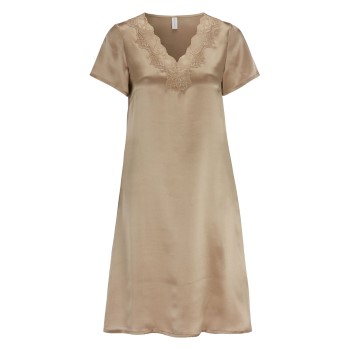 Damella Woven Silk Plain Nightdress 