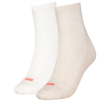 2-Pack Puma Women Heart Logo Short Crew Socks