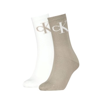 2-Pack Calvin Klein Women Monogram Crew Socks
