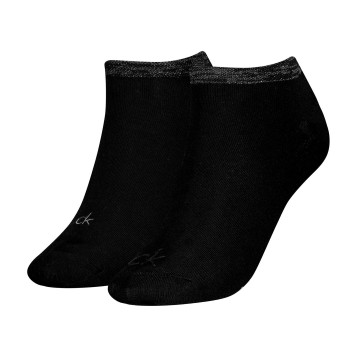 2-Pack Calvin Klein Shiny Logo Sneaker Socks