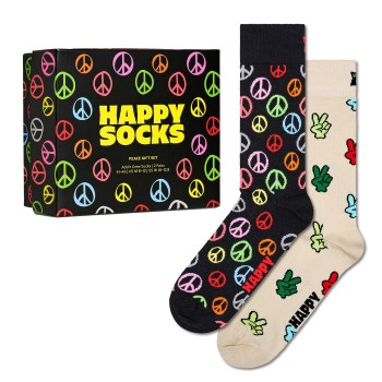 2-Pack Happy Socks Peace Socks Gift Set