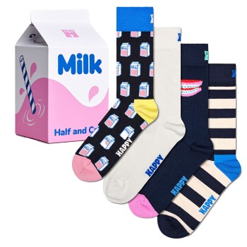 4-Pack Happy Socks Milk Carton Box Socks