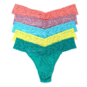 5-Pack Hanky Panky Signature Lace Original Rise Thongs