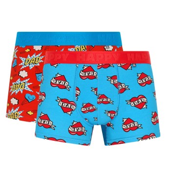 2-Pack Happy Socks Super Dad Boxershorts