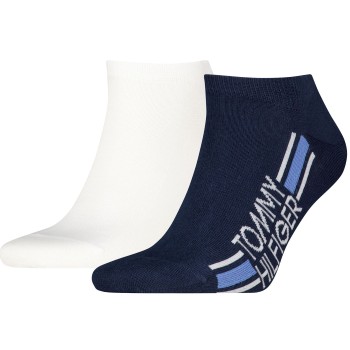 2-Pack Tommy Hilfiger Cotton Logo Stripe Sneaker Socks
