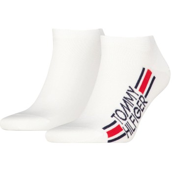 2-Pack Tommy Hilfiger Cotton Logo Stripe Sneaker Socks