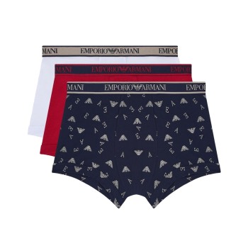 3-Pack Armani Logo Boxer Briefs With Core Logo Waistband