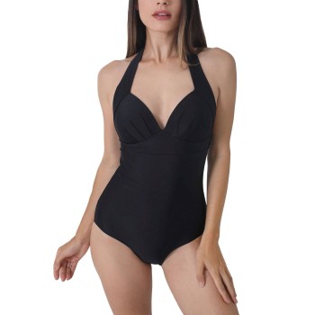 Sassa Basic Black Halter Swimsuit