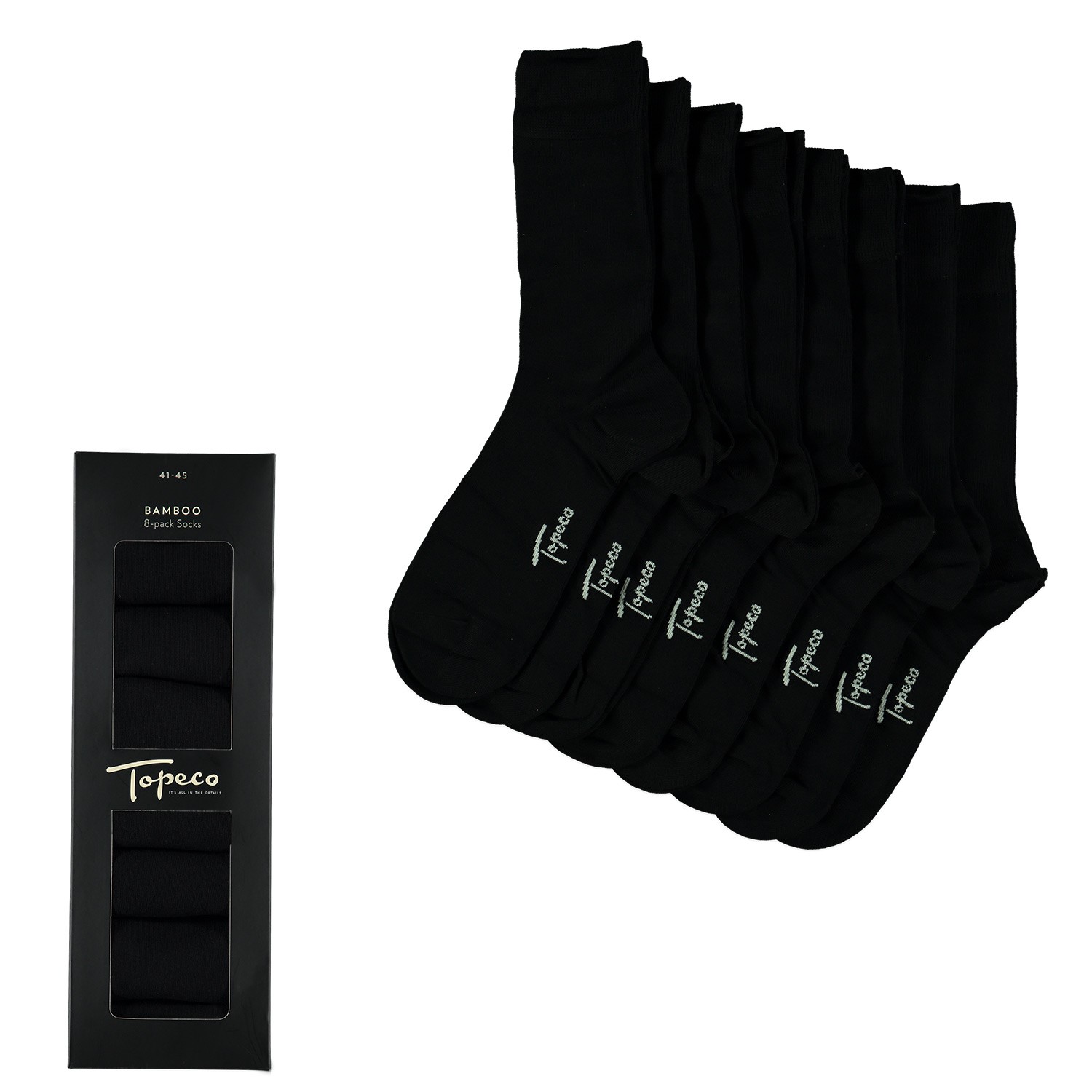Topeco Men Bamboo Basic Crew Socks