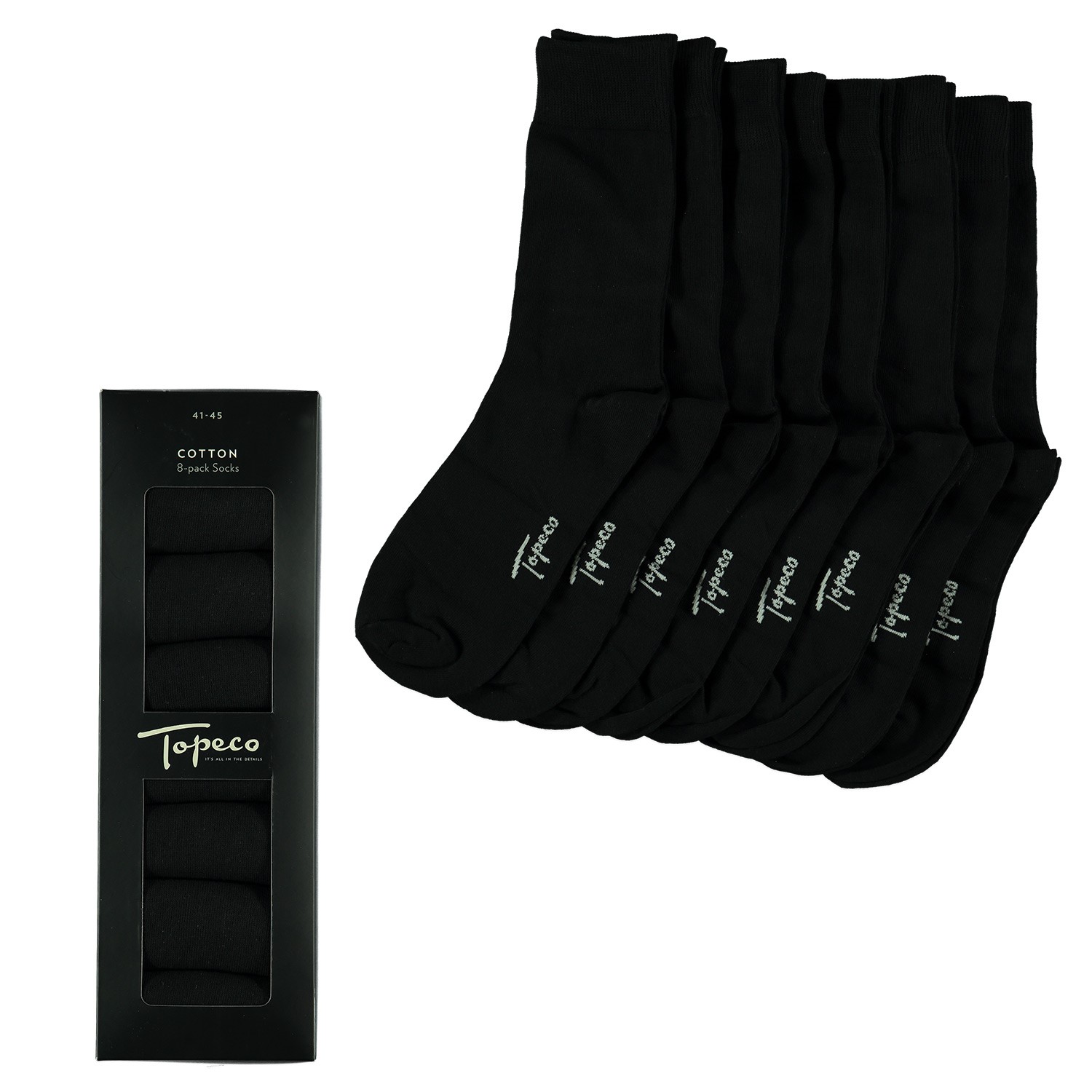 Topeco Men Cotton Basic Crew Socks