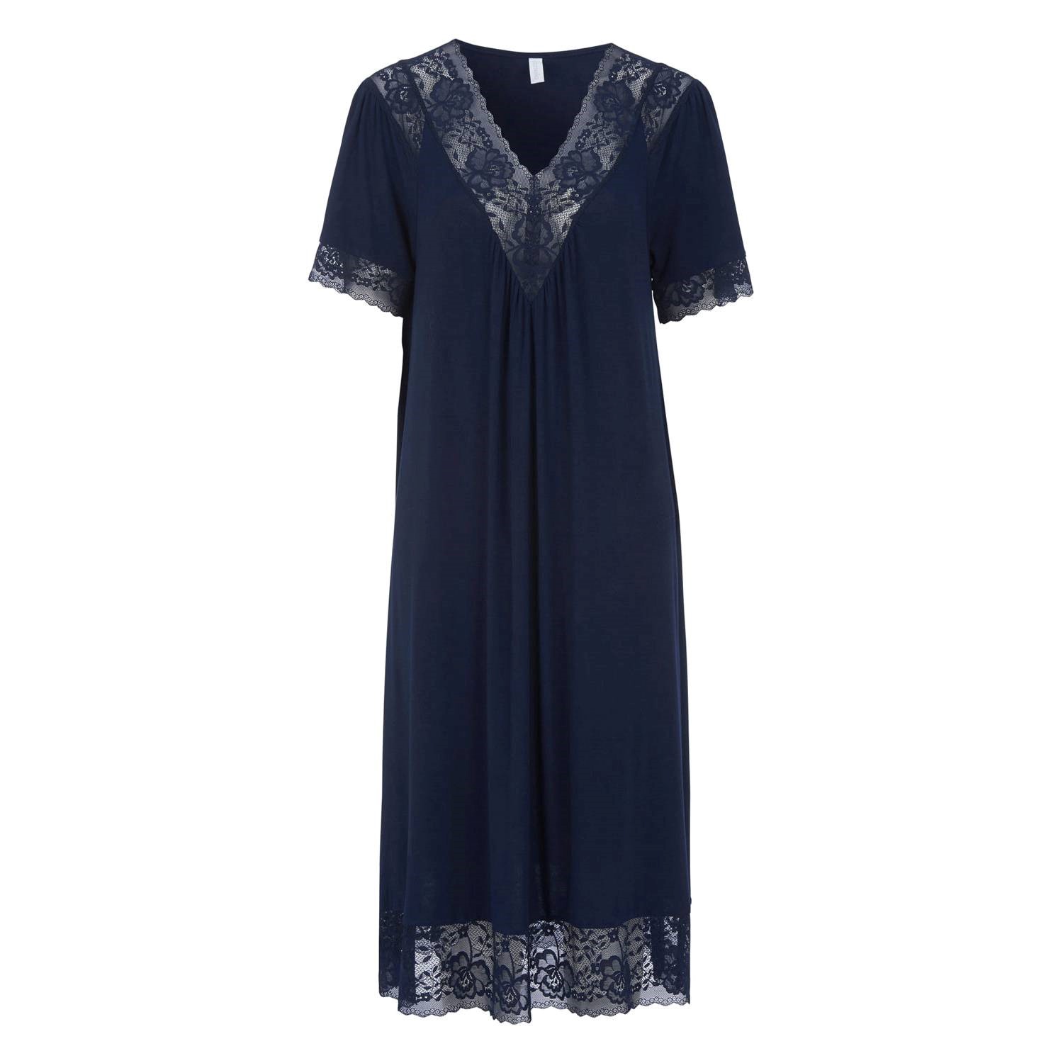 Damella Plain Lace Short Sleeve Nightdress