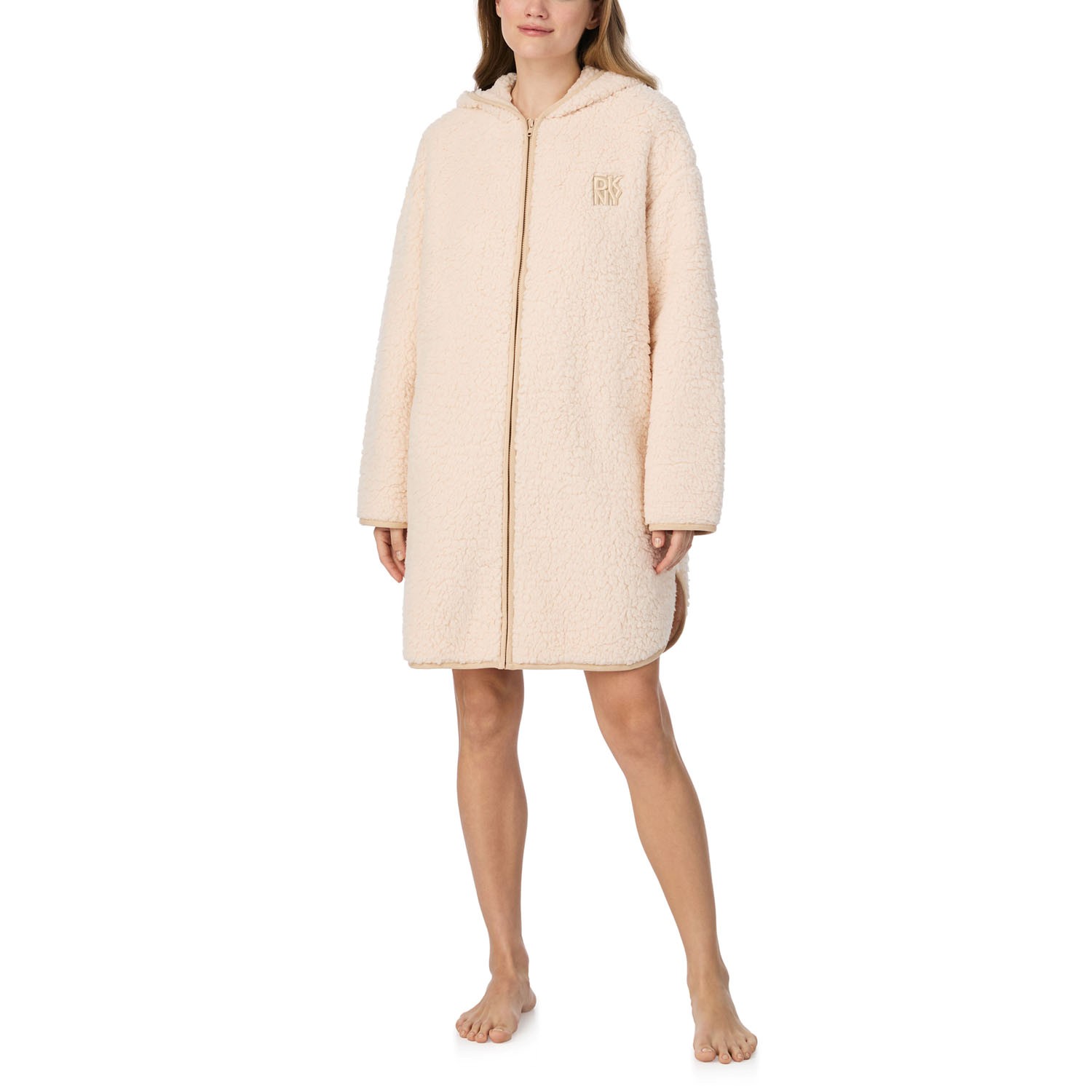 DKNY Chill In Style Hooded Zipe Robe